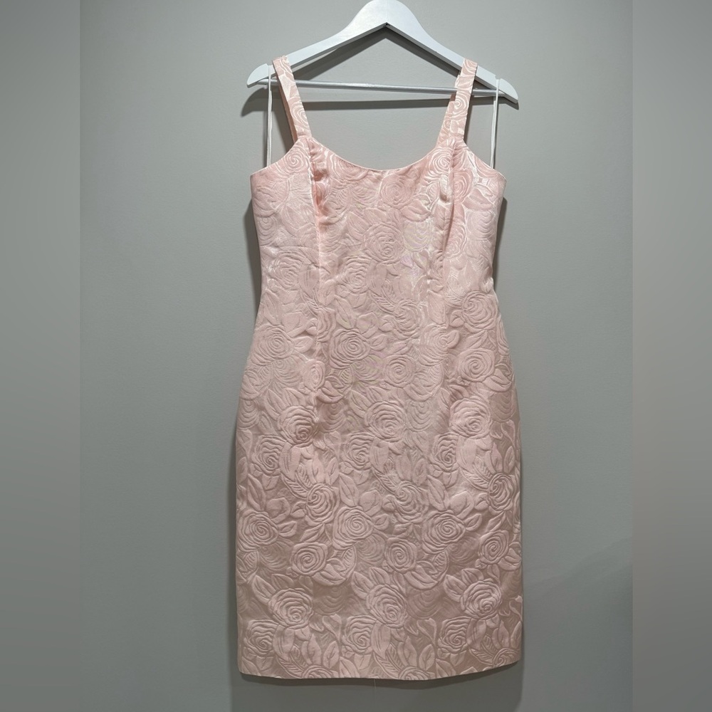 HOST PICK Beautiful Light Pink Rose Jacquard Embossed Dress Size 10